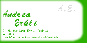 andrea erkli business card